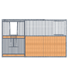 10 Foot Portable Panel Front with Full Grill V-Door and Feed Door